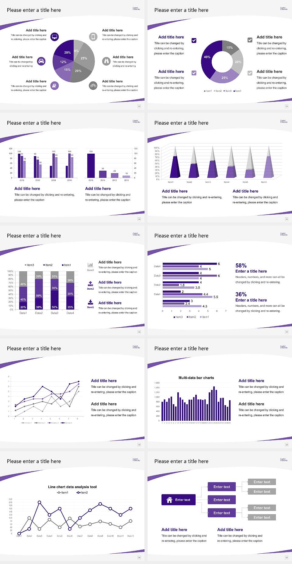 Capital University Course/Courseware Creation PPT Template4:3 ratio PPT effect preview image3