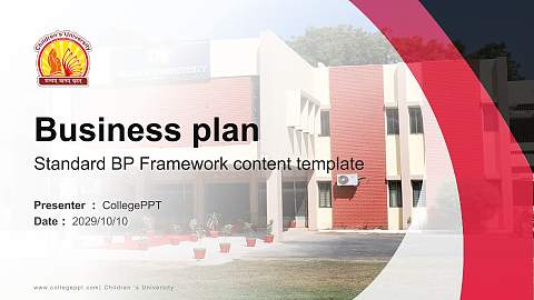 Children ‘s University Competition/Entrepreneurship Contest PPT Template