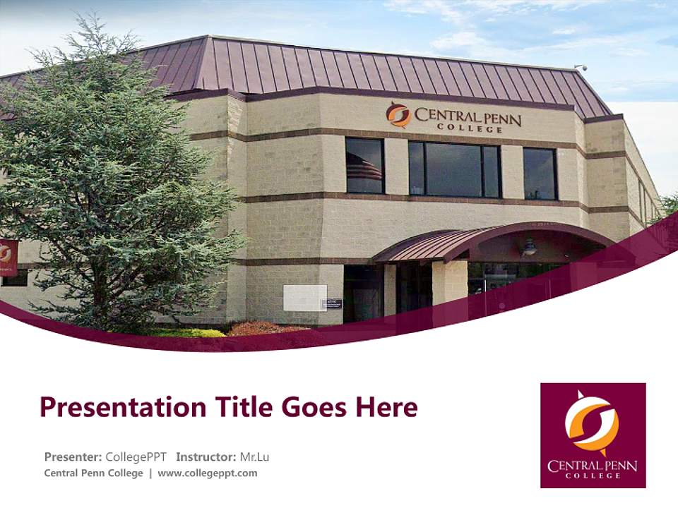 Central Penn College Course/Courseware Creation PPT Template4:3 ratio PPT effect preview image5