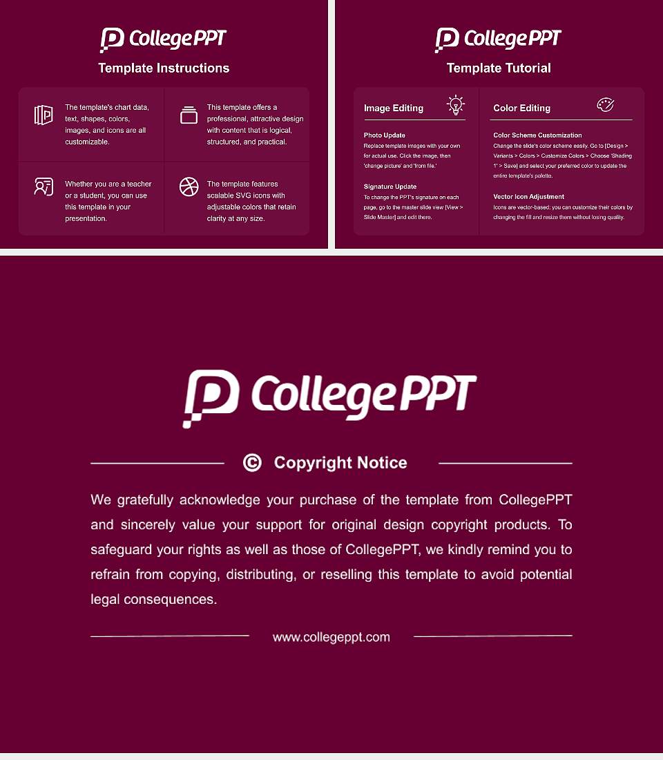 Central Penn College Course/Courseware Creation PPT Template4:3 ratio PPT effect preview image5