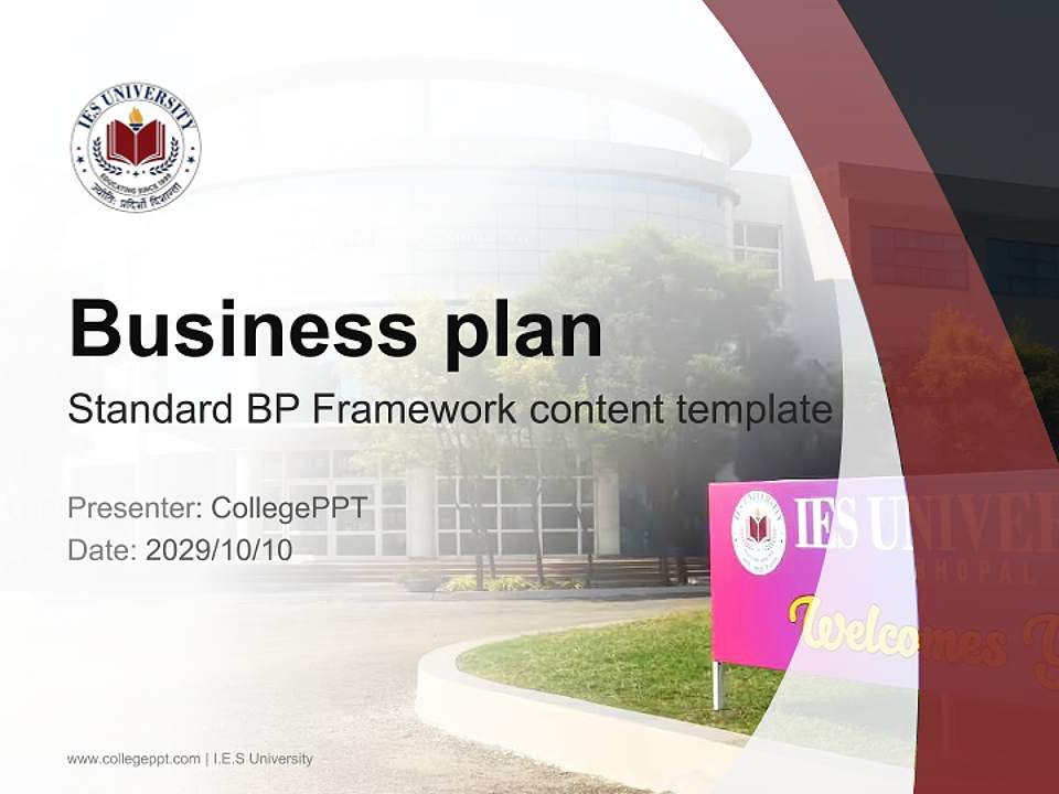 I.E.S University Competition/Entrepreneurship Contest PPT Template4:3 ratio PPT effect preview image9