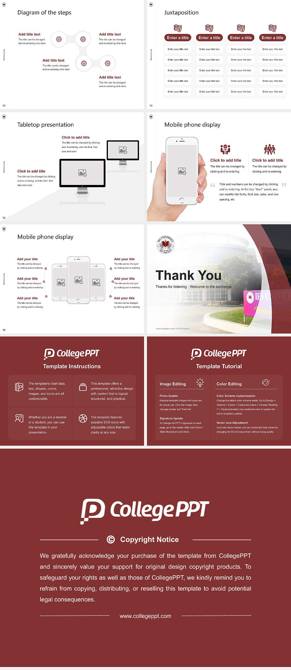 I.E.S University Competition/Entrepreneurship Contest PPT Template4:3 ratio PPT effect preview image9