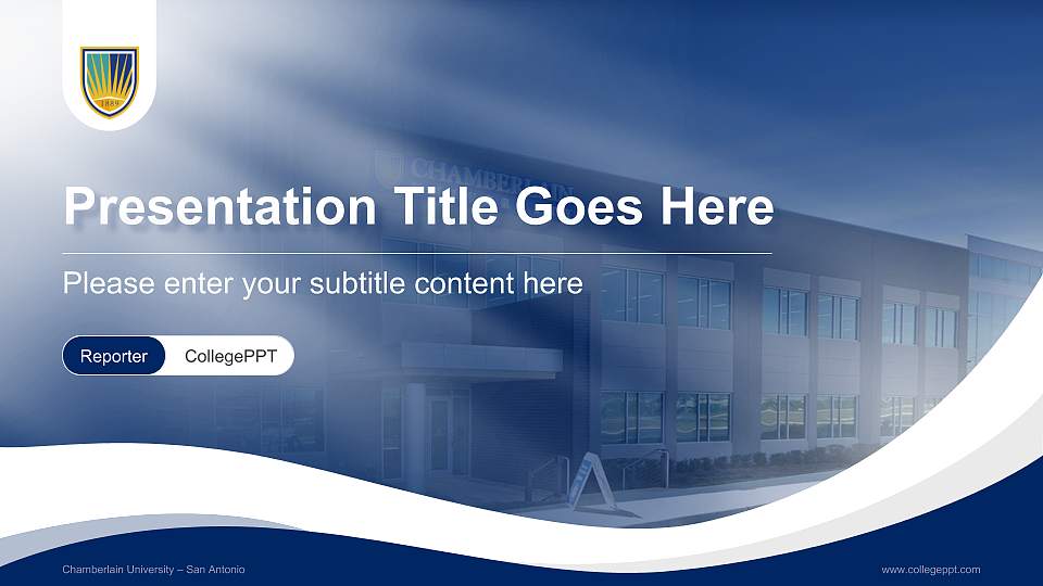 Chamberlain University – San Antonio Lecture Sharing and Networking Event PPT Template16:9 ratio PPT effect preview image