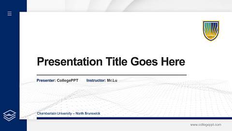 Chamberlain University – North Brunswick Thesis Proposal/Graduation Defense PPT Template