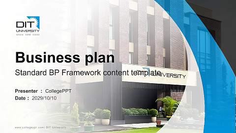 DIT University Competition/Entrepreneurship Contest PPT Template