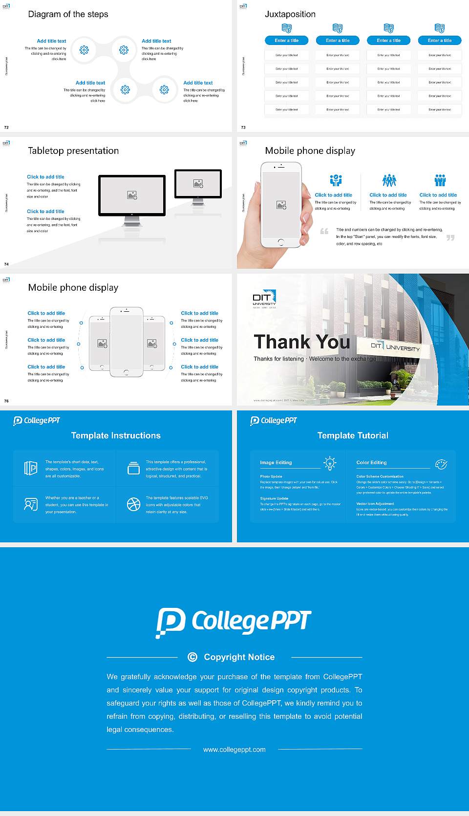 DIT University Competition/Entrepreneurship Contest PPT Template16:9 ratio PPT effect preview image9