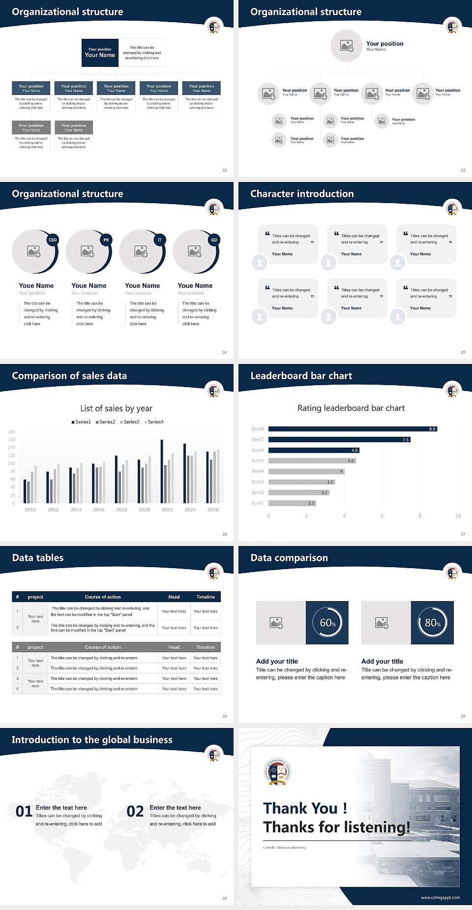 Catholic Distance University Academic Presentation/Research Findings Report PPT Template4:3 ratio PPT effect preview image4