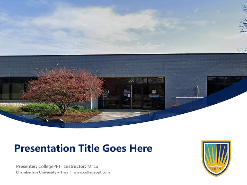 Chamberlain University – Troy Course/Courseware Creation PPT Template4:3 ratio PPT effect preview image5