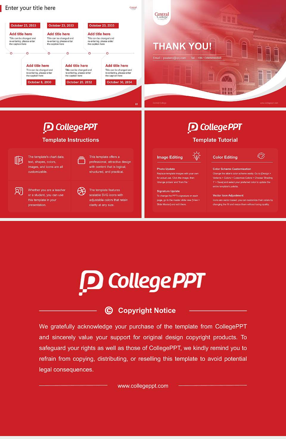 Central College Lecture Sharing and Networking Event PPT Template4:3 ratio PPT effect preview image4
