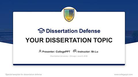 Chamberlain University – Chicago Graduation Thesis Defense PPT Template