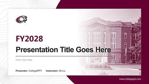 Chadron State College Academic Presentation/Research Findings Report PPT Template