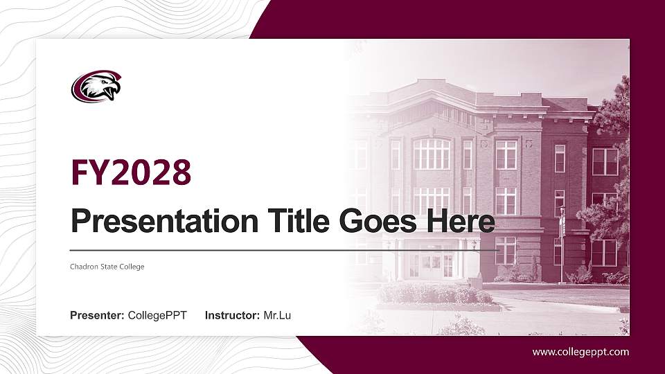 Chadron State College Academic Presentation/Research Findings Report PPT Template16:9 ratio PPT effect preview image