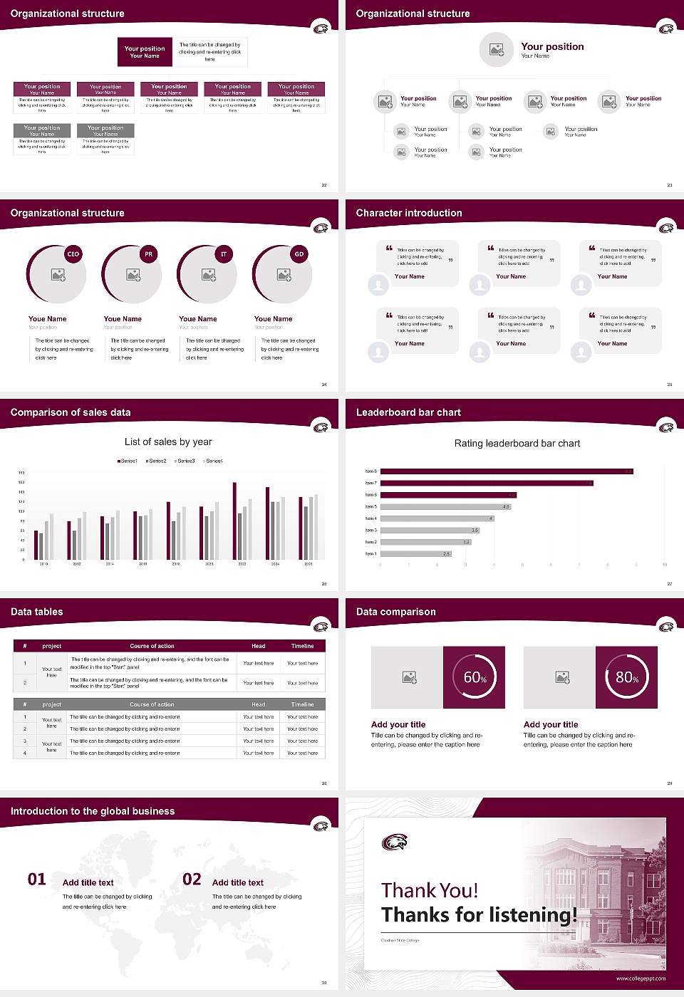 Chadron State College Academic Presentation/Research Findings Report PPT Template16:9 ratio PPT effect preview image4
