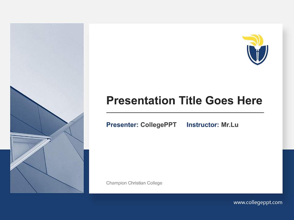 Champion Christian College General Purpose PPT Template4:3 ratio PPT effect preview image6
