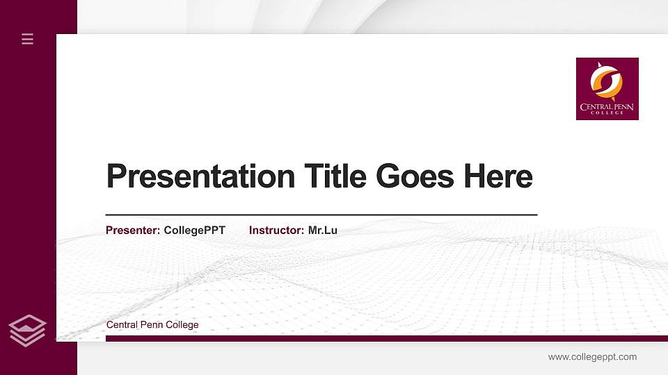 Central Penn College Thesis Proposal/Graduation Defense PPT Template16:9 ratio PPT effect preview image1