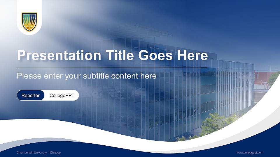 Chamberlain University – Chicago Lecture Sharing and Networking Event PPT Template16:9 ratio PPT effect preview image