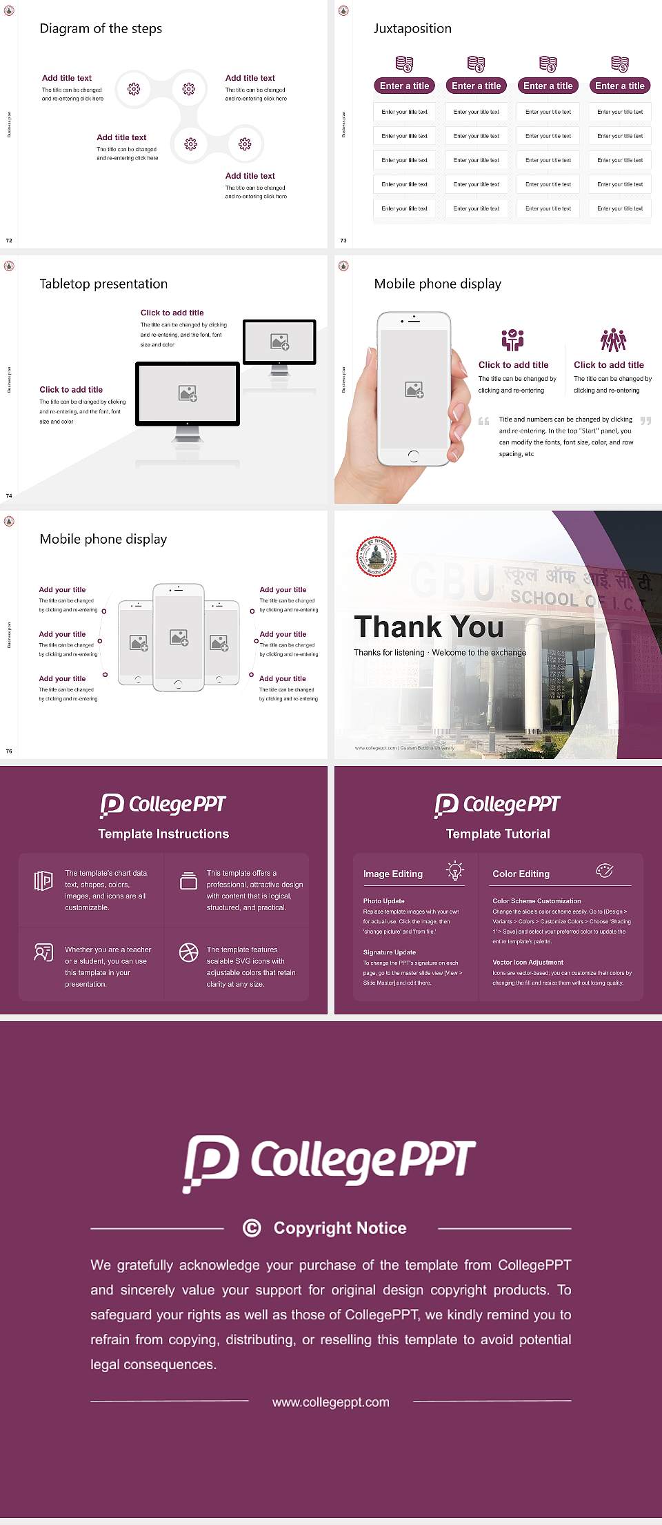 Gautam Buddha University Competition/Entrepreneurship Contest PPT Template4:3 ratio PPT effect preview image9