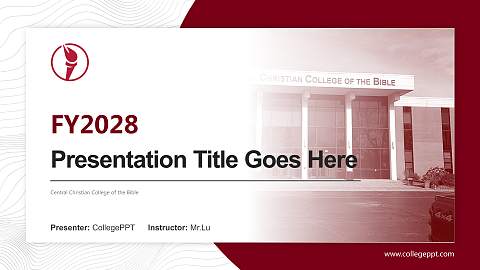Central Christian College of the Bible Academic Presentation/Research Findings Report PPT Template