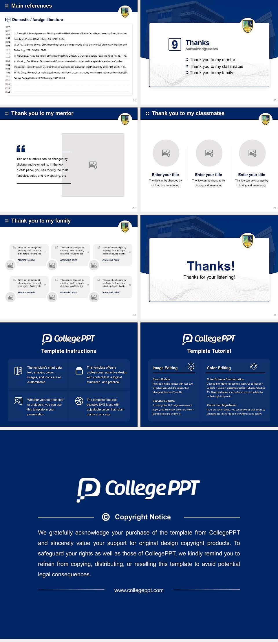 Chamberlain University – New Orleans Graduation Thesis Defense PPT Template4:3 ratio PPT effect preview image7