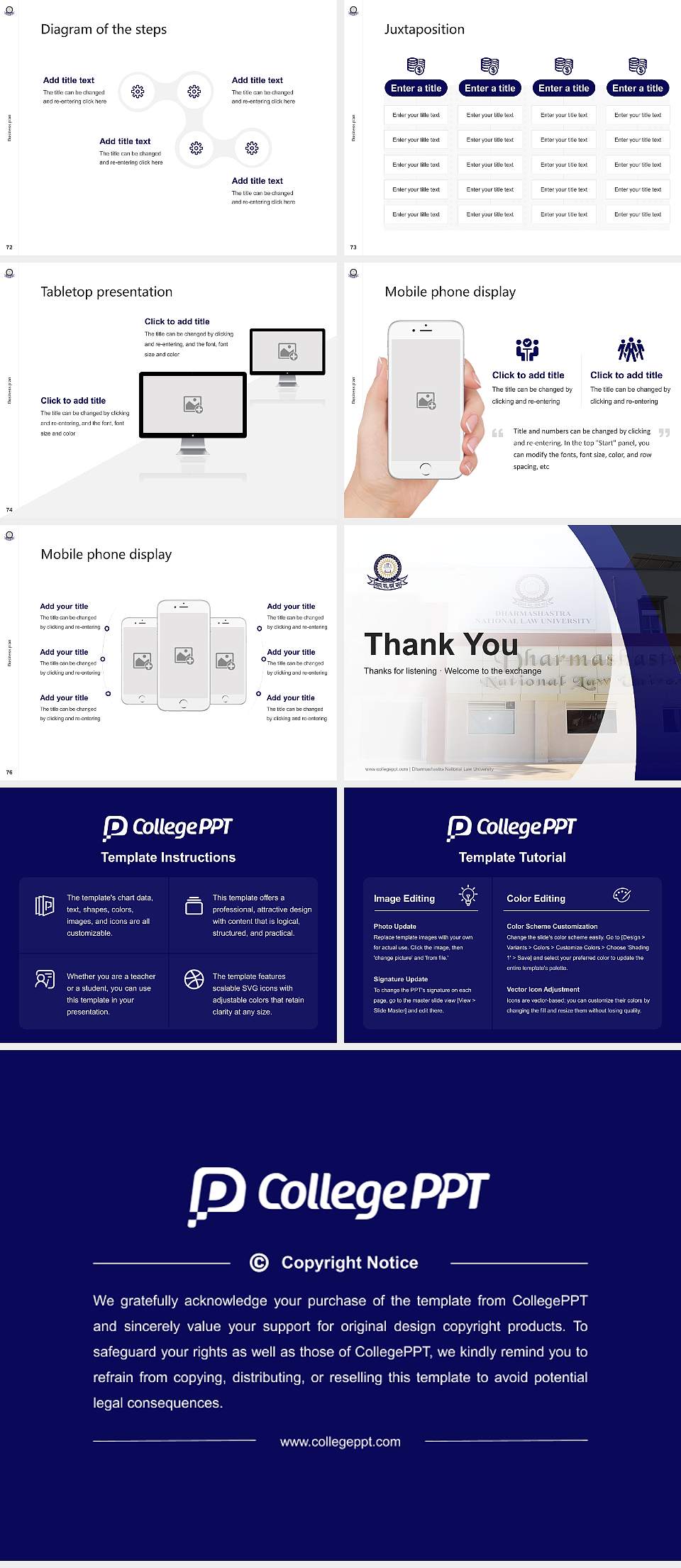 Dharmashastra National Law University Competition/Entrepreneurship Contest PPT Template4:3 ratio PPT effect preview image9