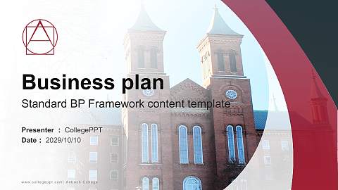 Antioch College Competition/Entrepreneurship Contest PPT Template