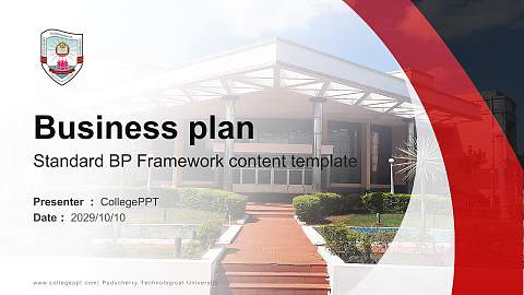 Puducherry Technological University Competition/Entrepreneurship Contest PPT Template