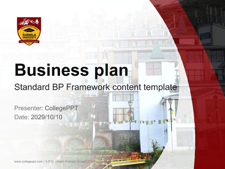 A.P.G. (Alakh Prakash Goyal) Shimla University Competition/Entrepreneurship Contest PPT Template4:3 ratio PPT effect preview image9