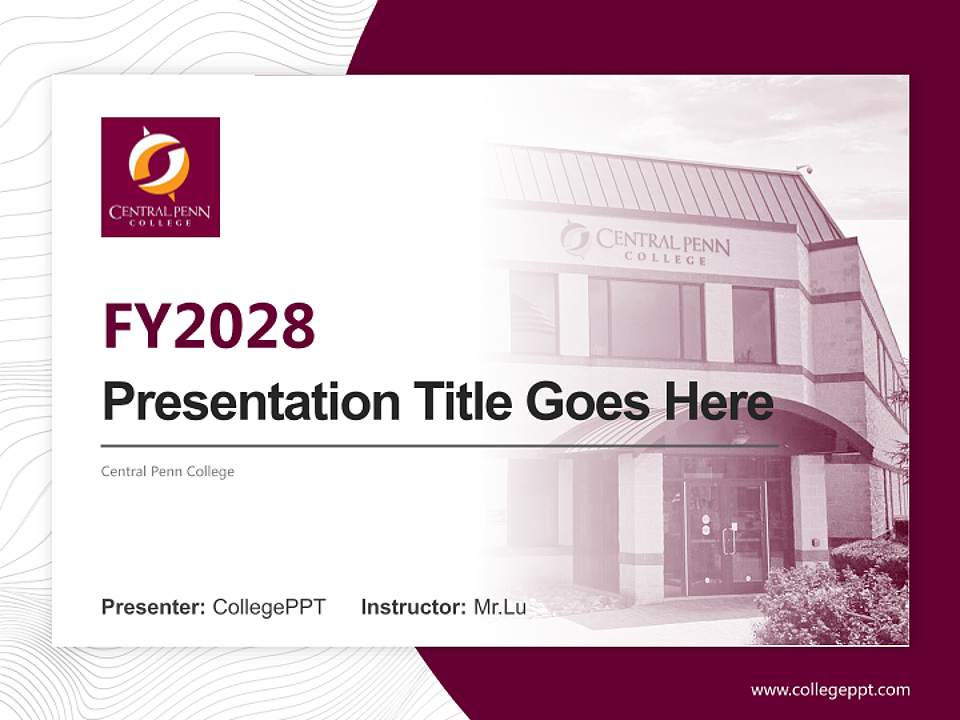 Central Penn College Academic Presentation/Research Findings Report PPT Template4:3 ratio PPT effect preview image5
