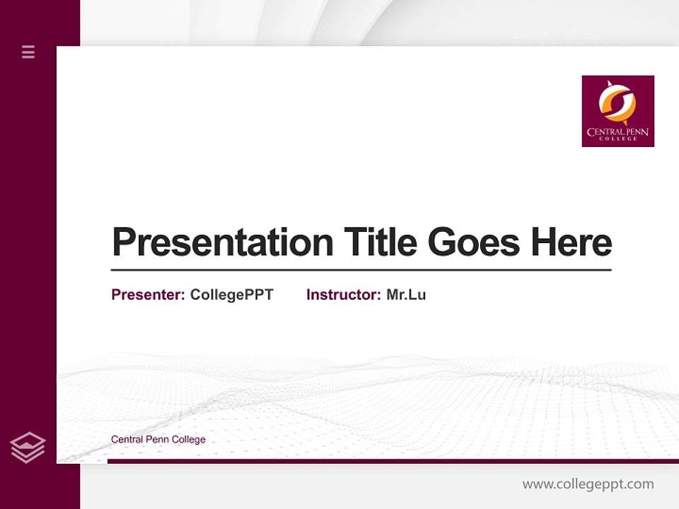 Central Penn College Thesis Proposal/Graduation Defense PPT Template4:3 ratio PPT effect preview image5