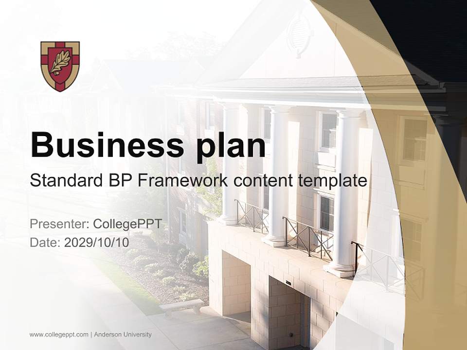 Anderson University Competition/Entrepreneurship Contest PPT Template4:3 ratio PPT effect preview image9