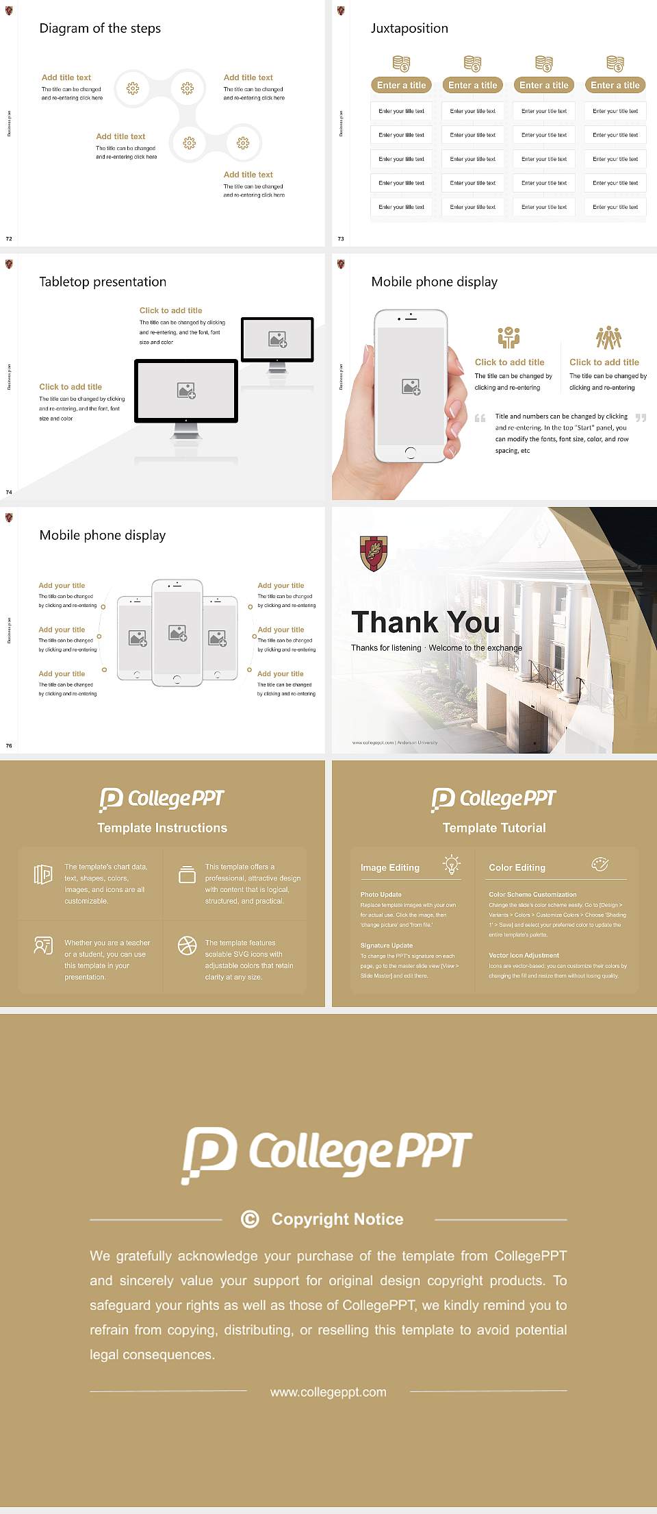 Anderson University Competition/Entrepreneurship Contest PPT Template4:3 ratio PPT effect preview image9