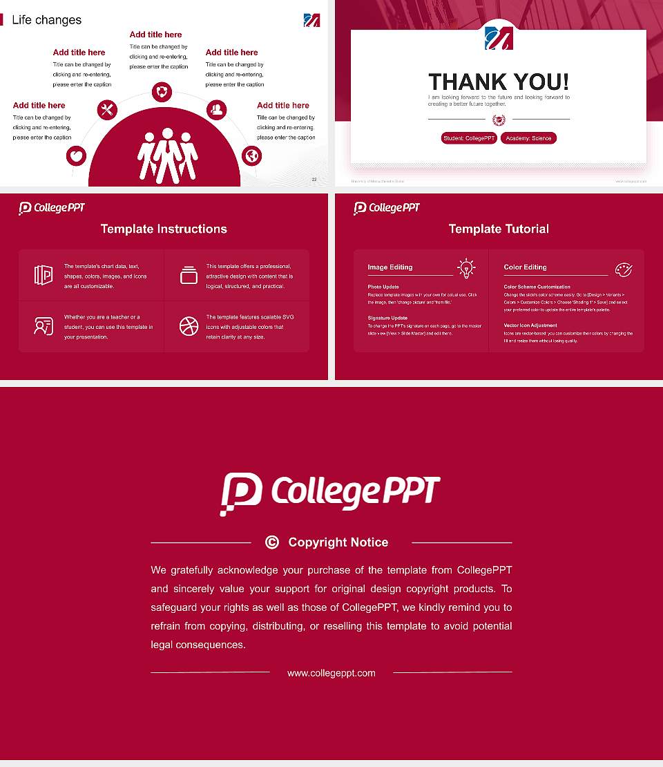 University of Massachusetts Global National Scholarship Defense PPT Template16:9 ratio PPT effect preview image4