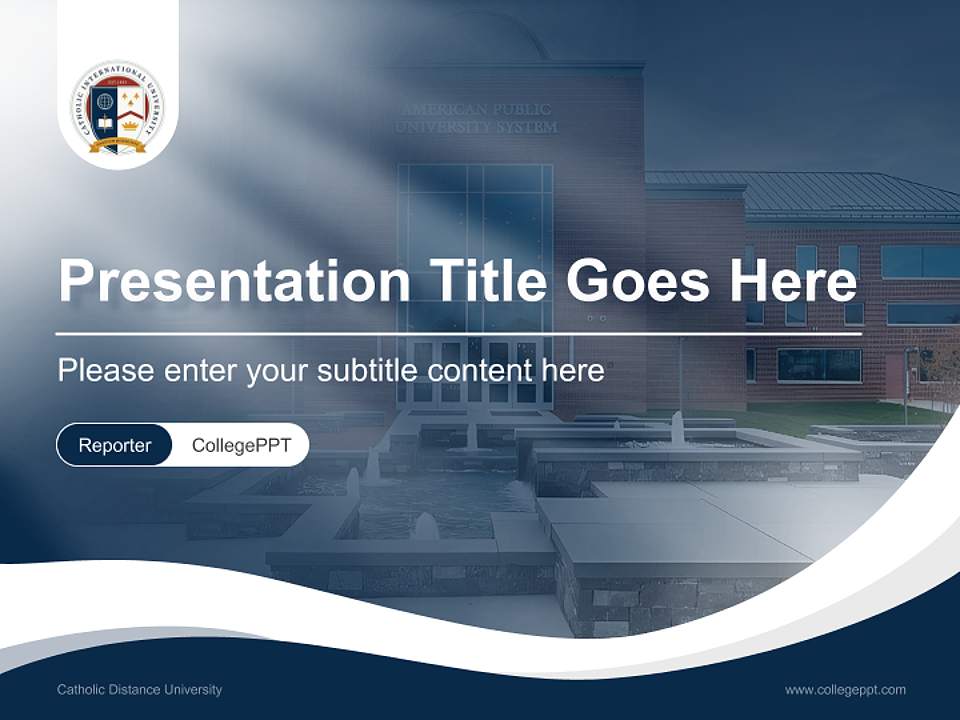 Catholic Distance University Lecture Sharing and Networking Event PPT Template4:3 ratio PPT effect preview image4