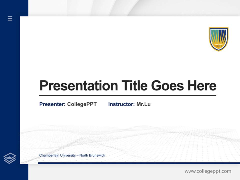 Chamberlain University – North Brunswick Thesis Proposal/Graduation Defense PPT Template4:3 ratio PPT effect preview image5