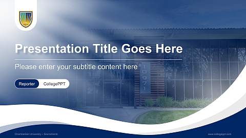 Chamberlain University – Sacramento Lecture Sharing and Networking Event PPT Template