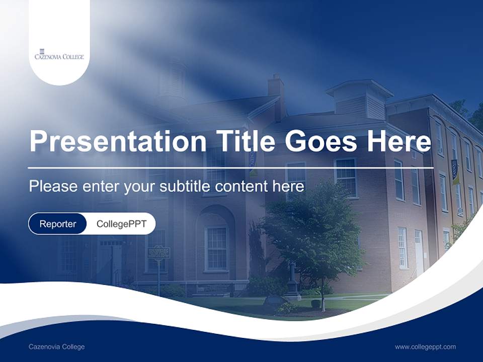 Cazenovia College Lecture Sharing and Networking Event PPT Template4:3 ratio PPT effect preview image4