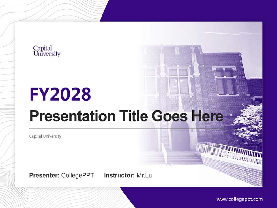 Capital University Academic Presentation/Research Findings Report PPT Template4:3 ratio PPT effect preview image5