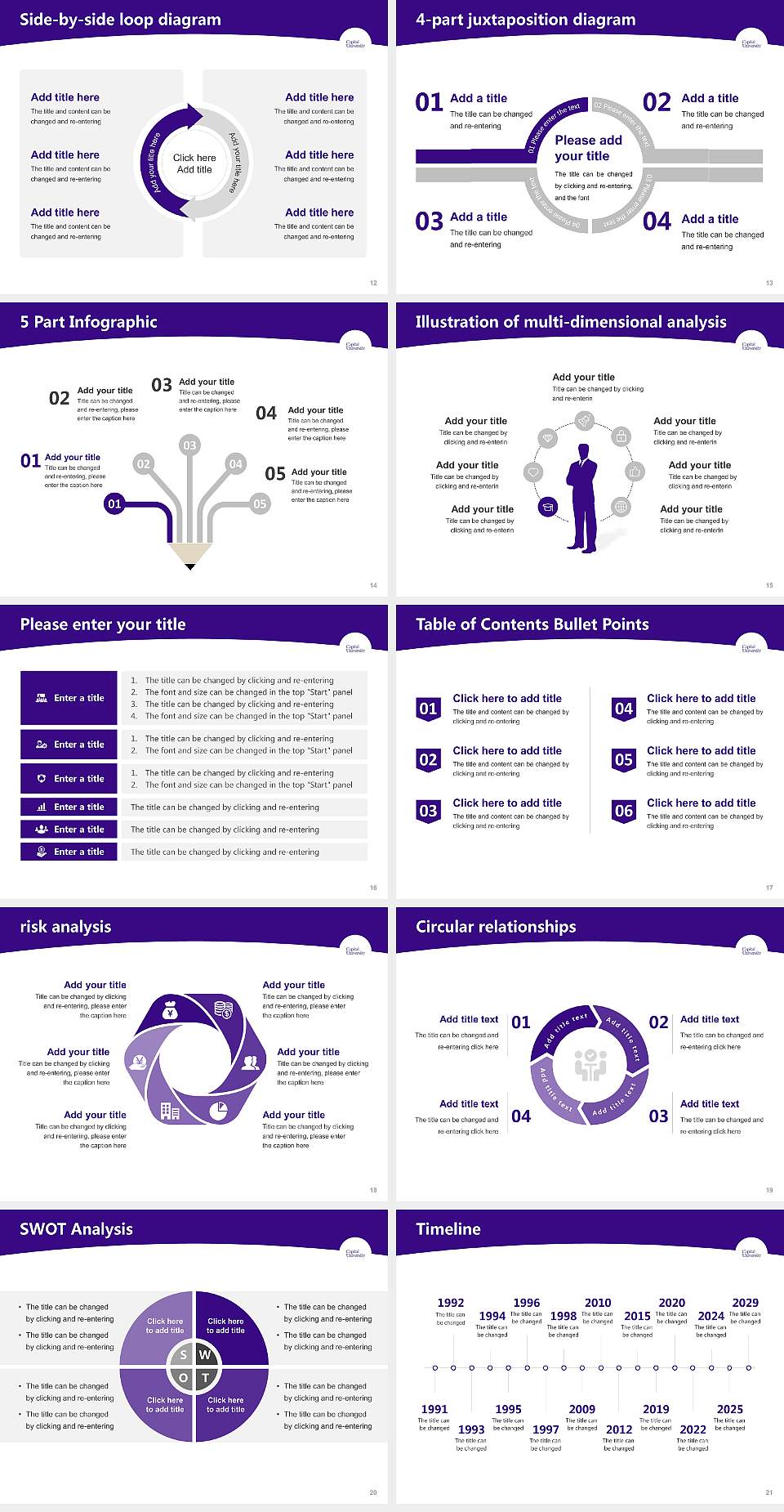 Capital University Academic Presentation/Research Findings Report PPT Template4:3 ratio PPT effect preview image3