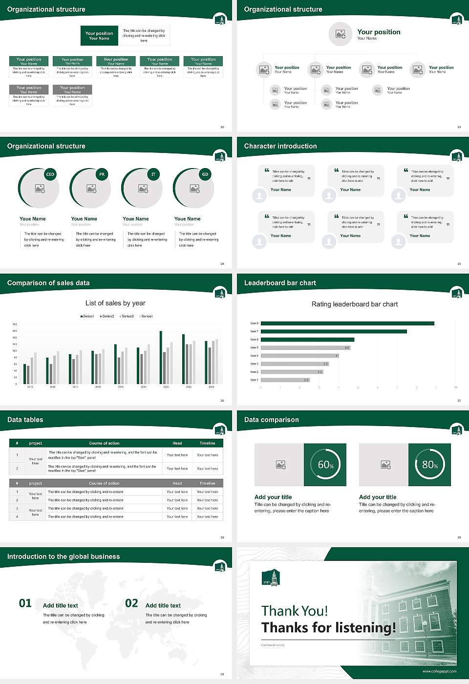 Castleton University Academic Presentation/Research Findings Report PPT Template16:9 ratio PPT effect preview image4