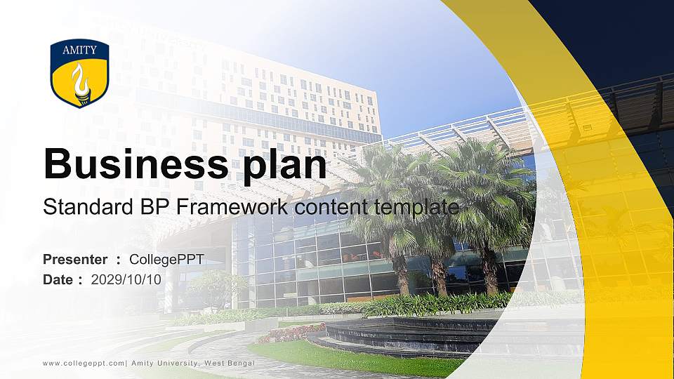Amity University, West Bengal Competition/Entrepreneurship Contest PPT Template16:9 ratio PPT effect preview image