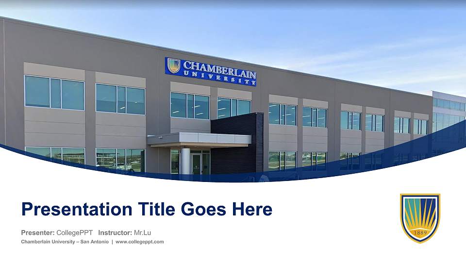 Chamberlain University – San Antonio Course/Courseware Creation PPT Template16:9 ratio PPT effect preview image