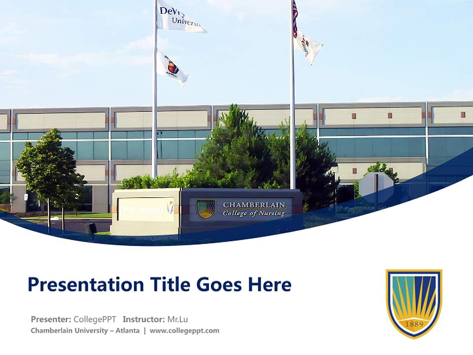 Chamberlain University – Atlanta Course/Courseware Creation PPT Template4:3 ratio PPT effect preview image5