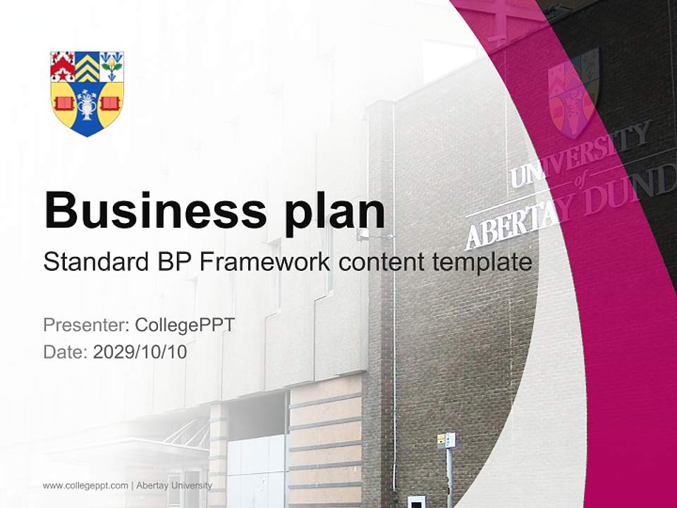 Abertay University Competition/Entrepreneurship Contest PPT Template4:3 ratio PPT effect preview image9