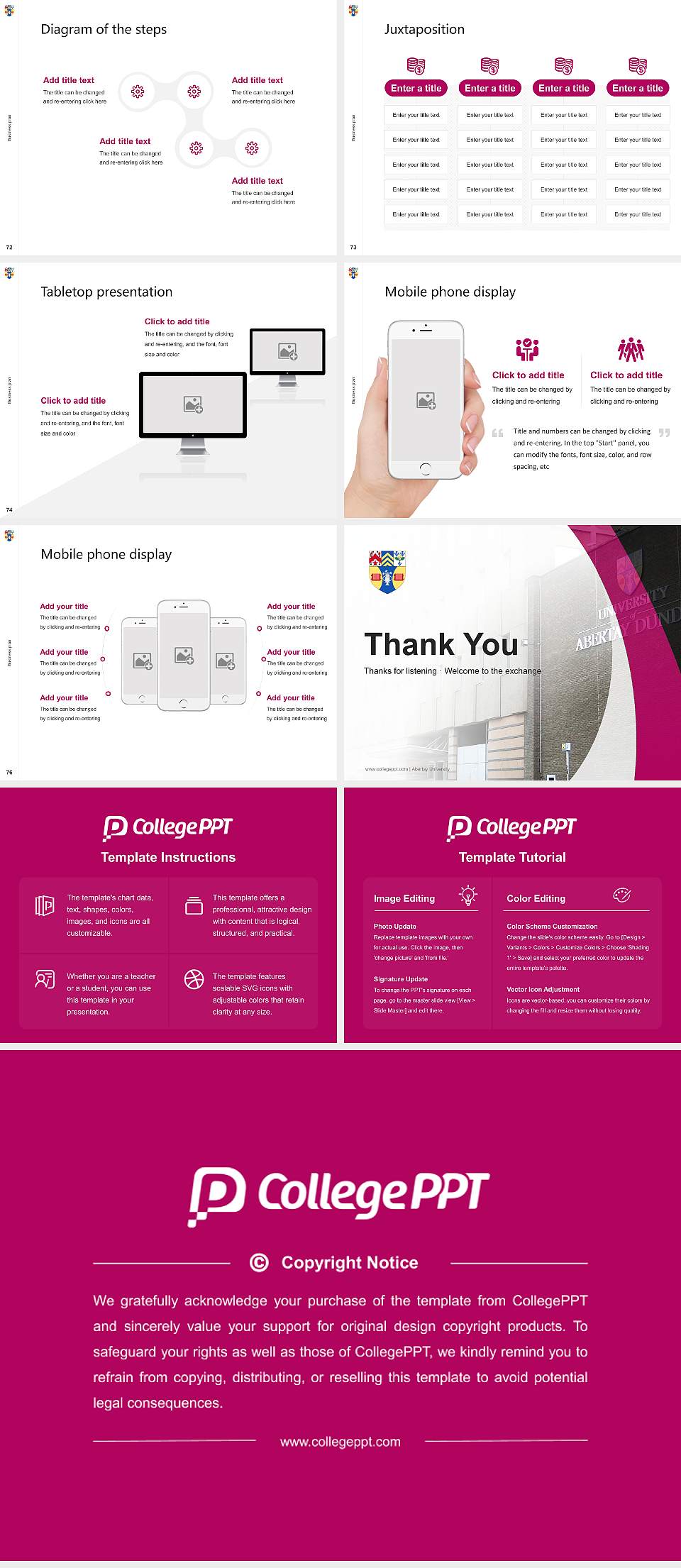 Abertay University Competition/Entrepreneurship Contest PPT Template4:3 ratio PPT effect preview image9