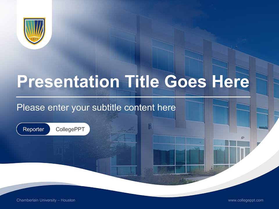 Chamberlain University – Houston Lecture Sharing and Networking Event PPT Template4:3 ratio PPT effect preview image4