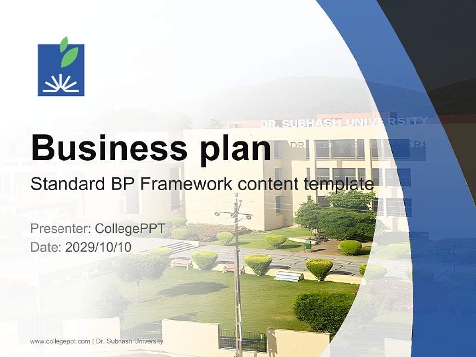 Dr. Subhash University Competition/Entrepreneurship Contest PPT Template4:3 ratio PPT effect preview image9