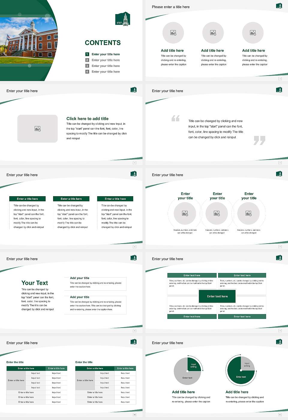 Castleton University Course/Courseware Creation PPT Template16:9 ratio PPT effect preview image2