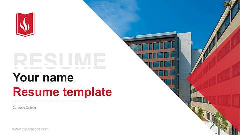 Carthage College Resume PPT Template