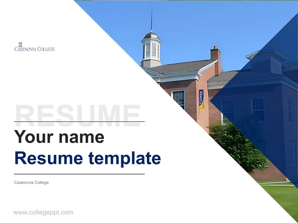 Cazenovia College Resume PPT Template4:3 ratio PPT effect preview image5