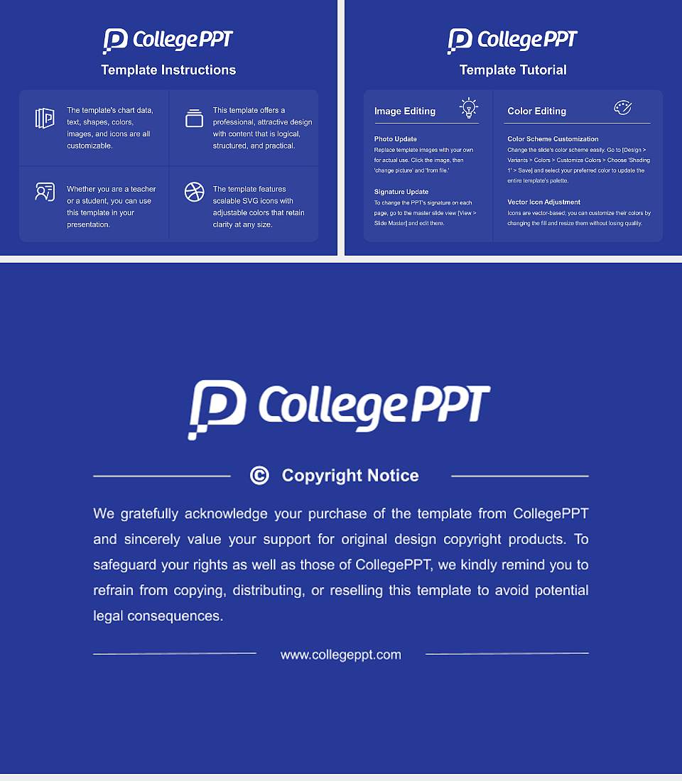 Chaminade University of Honolulu Course/Courseware Creation PPT Template4:3 ratio PPT effect preview image5